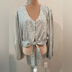 Shein Curve dot blouse